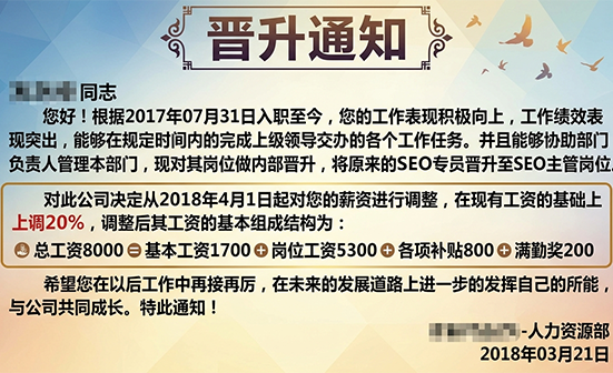 seo主管晋升