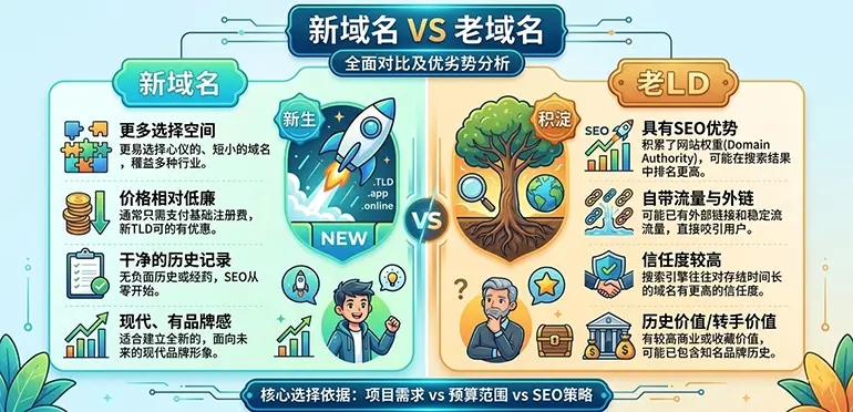 新域名 VS 老域名