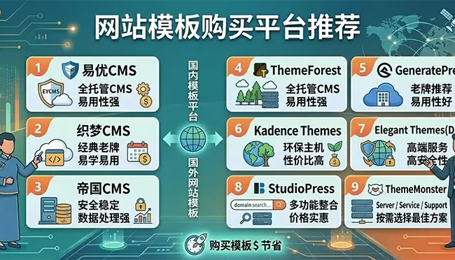 网站模板购买平台推荐：2026年国内外平台真实对比