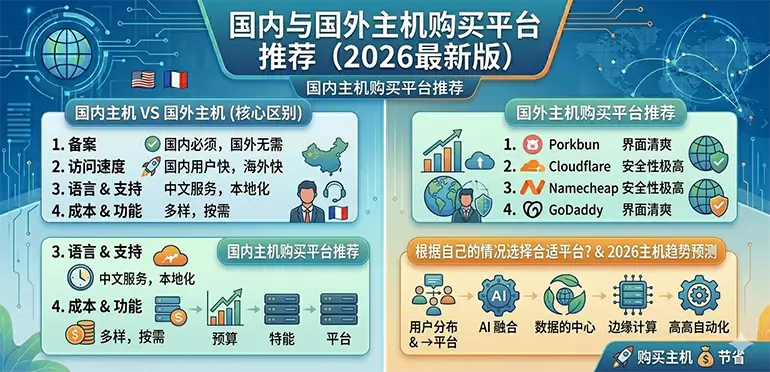 国内与国外主机购买平台推荐