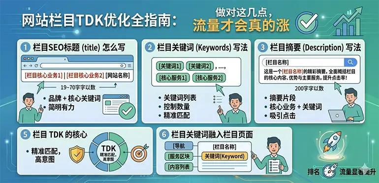 网站栏目TDK优化:做对这几点,流量才会真的涨