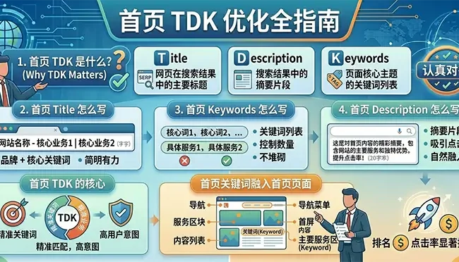 首页TDK是什么?为什么这三个字段你得认真对待